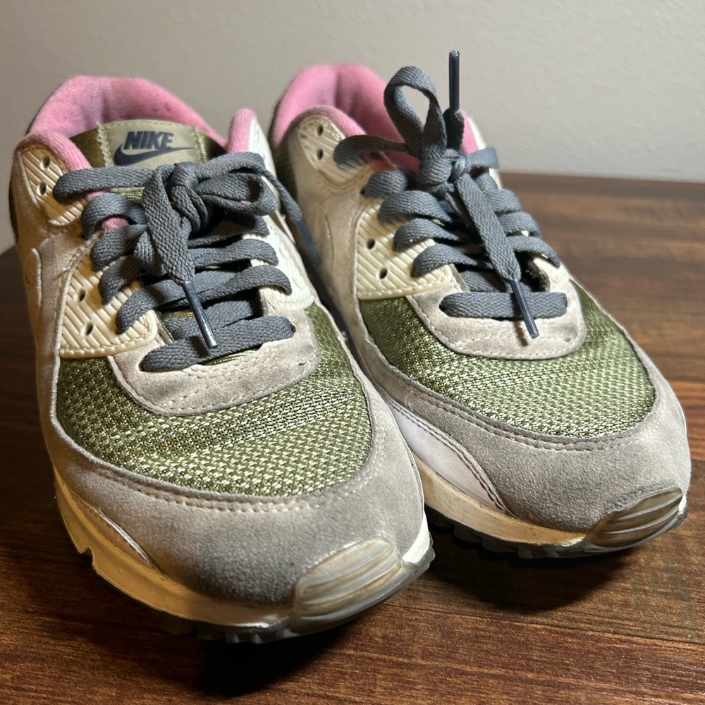 Nike Air Max Custom 90 Sneakers Womens 9 Shoes Colorful Distressed Sporty